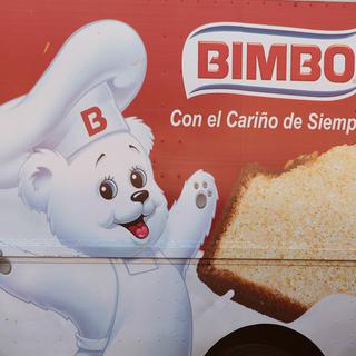 La mascotte de l'entreprise mexicaine Bimbo sur un camion. [Scott Olson]