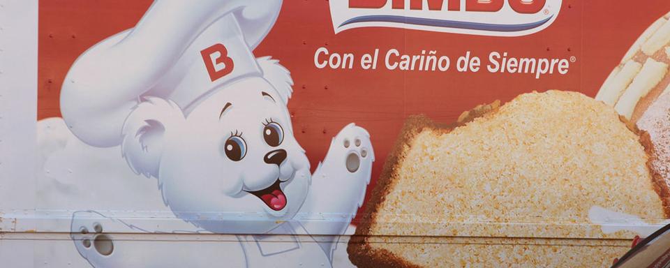 La mascotte de l'entreprise mexicaine Bimbo sur un camion. [Scott Olson]