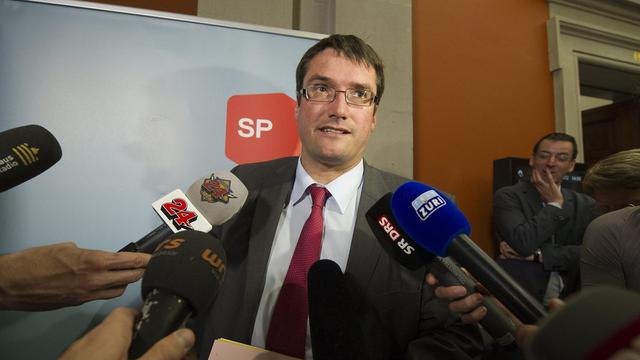 Christian Levrat, le président du Parti socialiste, photographié le 29 mai 2012. [Peter Schneider]