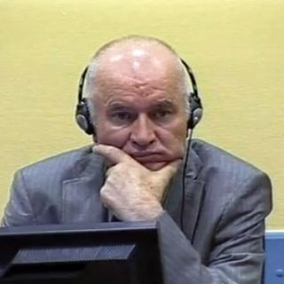 Ratko Mladic devant la cour du TPIY à La Haye, juin 2011. [ICTY]