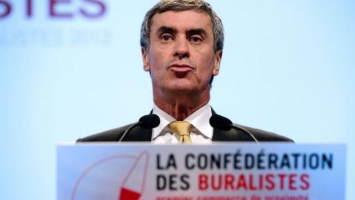Le ministre du Budget Jérôme Cahuzac, le 25 octobre 2012 au congrès national des buralistes à Paris