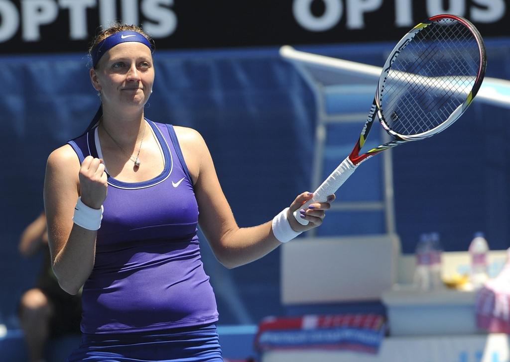 Peu convaincante, Kvitova accède néanmoins au dernier carré. [Andrew Brownbill]