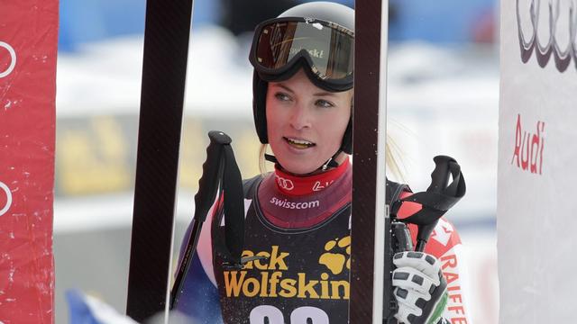 Lara Gut, qui s'est peu entraînée en slalom, aura bien de la peine à rester sur le podium. [KEYSTONE - ARNO BALZARINI]