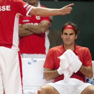 Roger Federer va à nouveau revêtir le maillot de l'équipe de Suisse en Coupe Davis. [LAURENT GILLIERON]