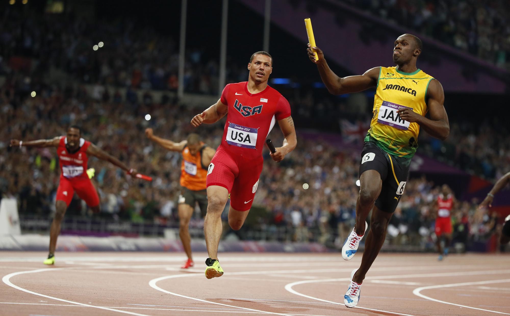Usain Bolt a permis à son pays de fêter un magnifique succès sur le tour de piste par équipes. [Lucy Nicholson]