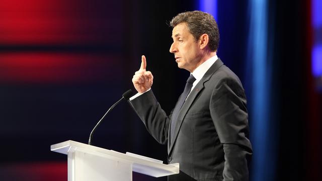 Nicolas Sarkozy a accusé François Hollande de "faire semblant d'être Thatcher à Londres et jouer Mitterand à Paris". [Keystone - Claude Paris]