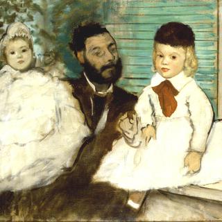 Le tableau d'Edgar Degas "Ludovic Lepic et ses filles" (1871). [Collection E.G. Bührle]