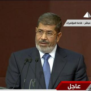 Le président égyptien annonce que le référendum aura lieu le 15 décembre. [AP Photo/Egyptian State Television]