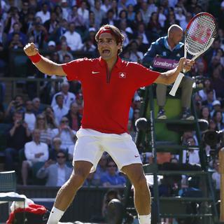 Roger Federer vient de gagner son match contre Del Potro. [Stefan Wermuth]