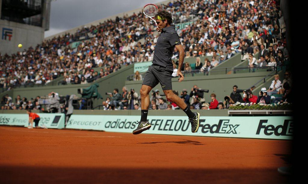 Roger Federer a connu bien de la peine à s'envoler... [Keystone - Christophe Ena]