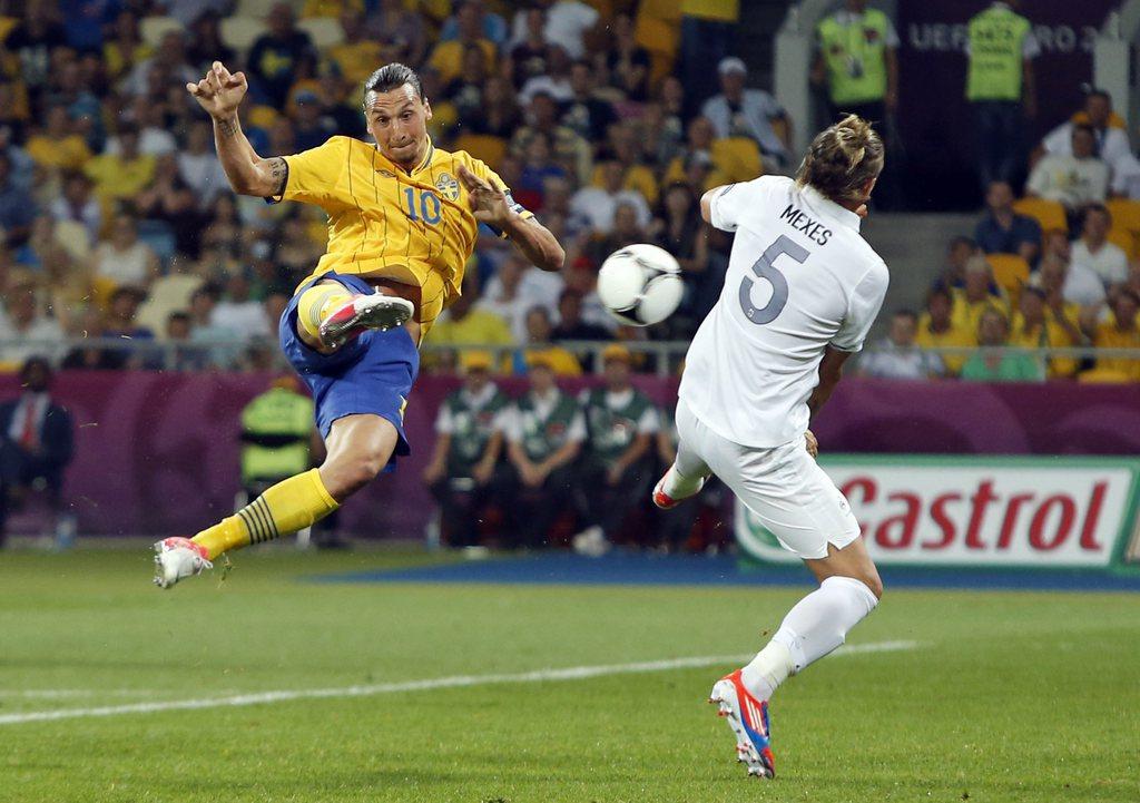 Ibrahimovic a inscrit face à la France un des plus beaux buts du tournoi. [KEYSTONE - Sergei Grits]