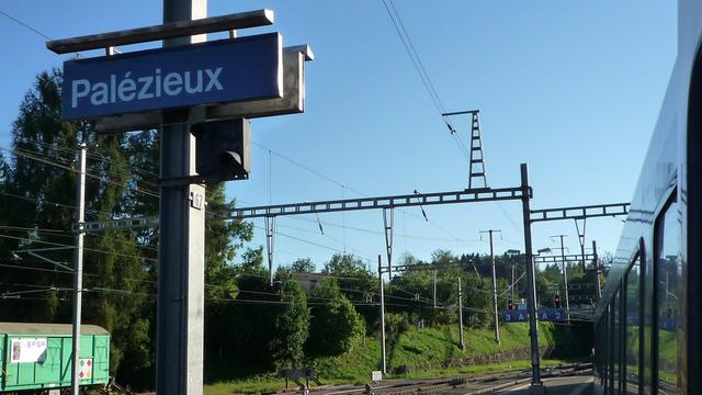 Le passage en gare de Palézieux (VD). [Romain Clivaz]