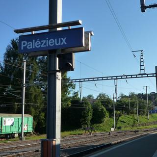 Le passage en gare de Palézieux (VD). [Romain Clivaz]