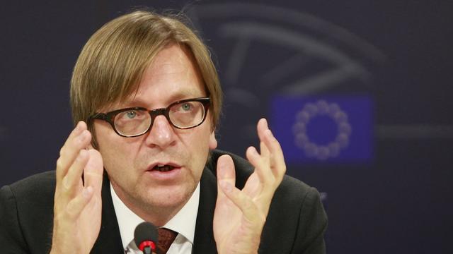 Guy Verhofstadt, ancien Premier ministre belge, préside l'Alliance des démocrates et des libéraux pour l'Europe (ADLE) au sein du Parlement européen. [Olivier Hoslet]