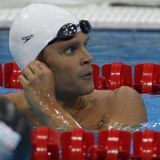 Dominik Meichtry devra nager beaucoup plus vite en demi-finales dimanche soir s'il veut terminer dans le top-8. [Keystone - PATRICK B. KRAEMER]