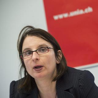 Muriel Chenaux Mesnier, responsable du secteur tertiaire du syndicat Unia Vaud. [KEYSTONE - Jean-Christophe Bott]
