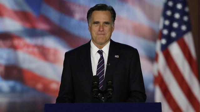 Mitt Romney à l'heure de la défaite. [David Goldman]