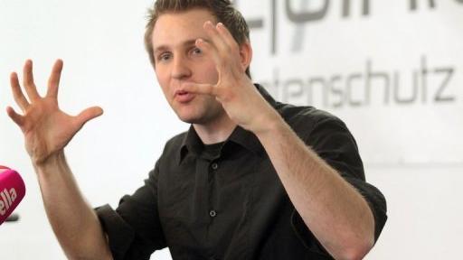 L'étudiant en droit Max Schrems, fondateur du site Europe versus Facebook, le 7 janvier 2012 à Vienne