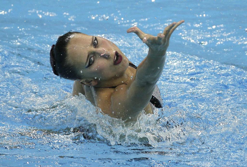 La belle nageuse Pamela Fischer participera à ses premiers Jeux. [KEYSTONE - BARBARA WALTON]