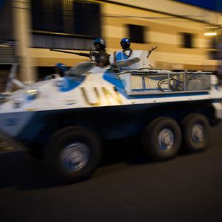 Les Casques bleus de l'ONU patrouillent dans Goma pour assurer leur mission de protection des civils. [Phil Moore]