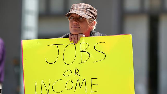 Le nombre de personnes sans emploi aux Etats-Unis a baissé mais reste encore très élevé, à 11,7 millions de chômeurs. [Getty Images - Justin Sullivan]