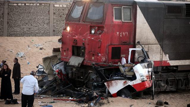 Collision train bus Egypte