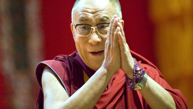 Le Dalaï-Lama en visite à Lausanne le 5 août 2009. [Laurent Gillieron]