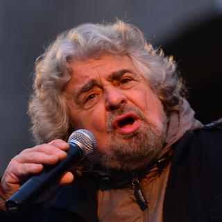 Beppe Grillo, leader du Mouvement cinq étoiles, communique essentiellement à travers internet. [Giuseppe Cacace]