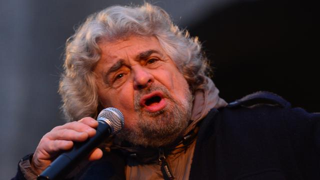 Beppe Grillo, leader du Mouvement cinq étoiles, communique essentiellement à travers internet. [Giuseppe Cacace]