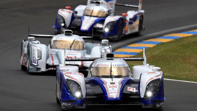 La Toyota Hybrid de Sébastien Buemi parviendra-t-elle à rivaliser avec Audi (juste derrière)? [KEYSTONE - David Vincent]