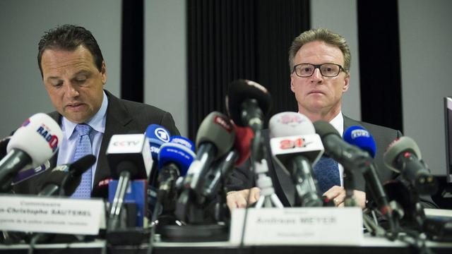 Jean-Christophe Sauterel et Andreas Meyer durant le point presse. [Jean-Christophe Bott]