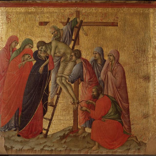 "La Maestà" de Duccio di Buoninsegna (1255-1319), 1308-1311. [Leemage/AFP - Luisa Ricciarini]