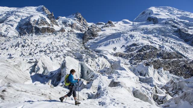 Vue du glacier des Bossons, sur le Mont-Blanc. [Jacques Pierre]