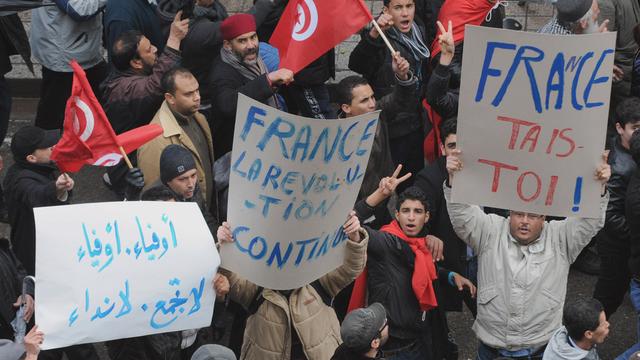 Les manifestants désiraient notamment protéger le pays de l'ingérence française. [Hassene Dridi / AP Photo]