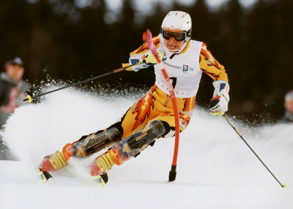 Vreni Schneider avait remporté l'or en slalom aux Jeux de Lillehammer en 1994. [FRANK LEONHARDT]