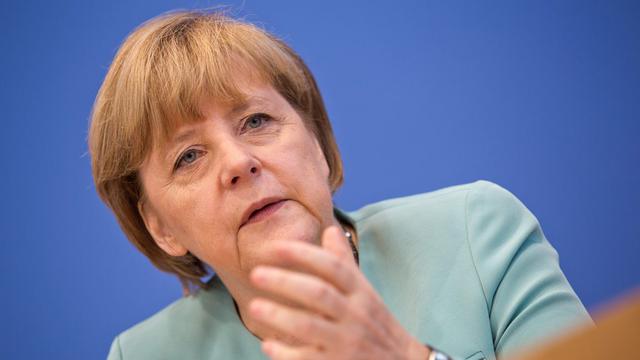 Angela Merkel s'est exprimée sur le scandale de la NSA. [EPA/Keystone - Rainer Jensen]