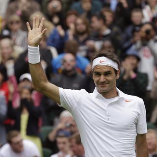 Roger Federer a balayé le Roumain Victor Hanescu à Wimbledon. [Anja Niedringhaus]