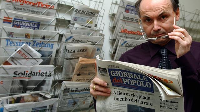 Moreno Bernasconi, rédacteur en chef du Corriere del Ticino. [Karl Mathis]