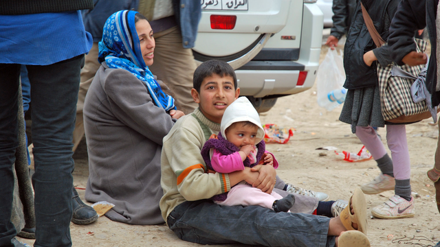 Camp de réfugiés syriens de Domiz, Irak, début mars 2013. [Nicolas Vultier]