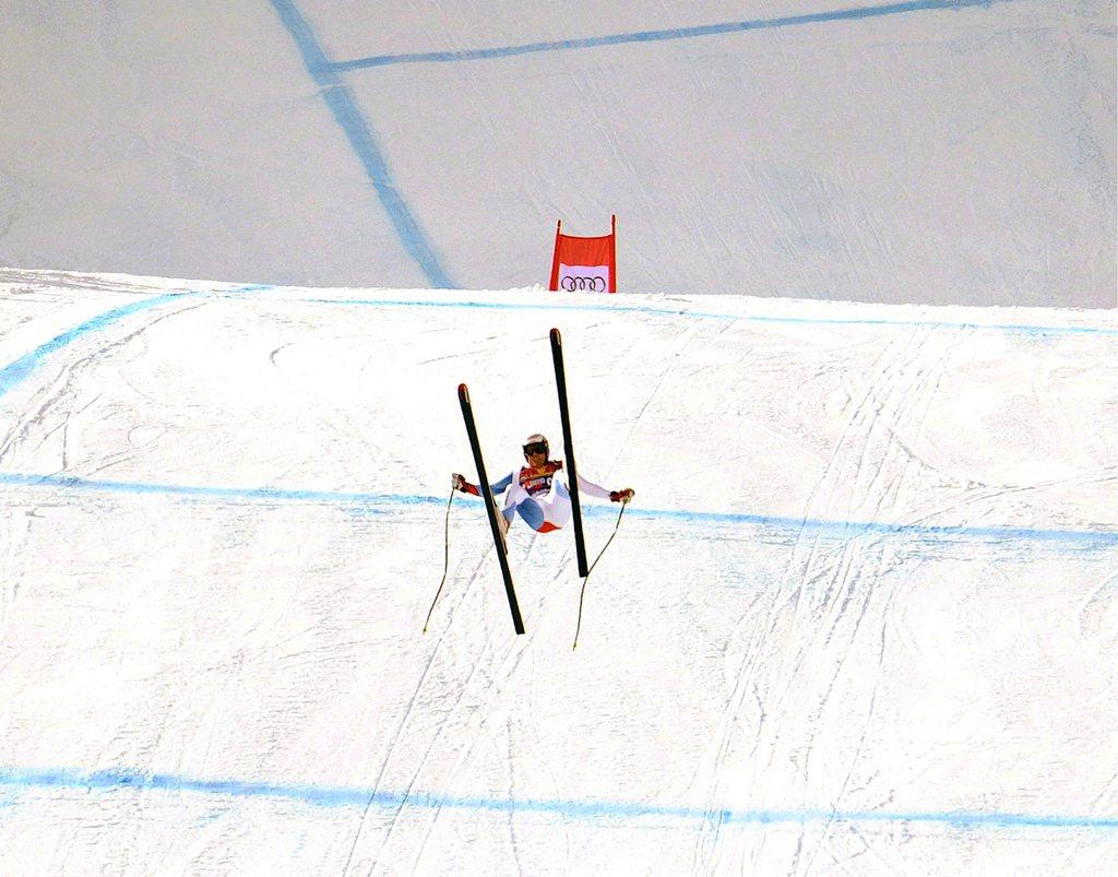 La carrière du Valaisan a basculé ce funeste 22 janvier 2009 à Kitzbühel. [KEYSTONE - Harald Schneider]