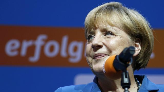Angela Merkel a nettement remporté dimanche les élections législatives allemandes. [Matthias Schrader]