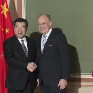 Les discussions sur un accord de libre-échange entre la Suisse et la Chine ont débuté à Davos il y a déjà deux ans. [Lukas Lehmann]