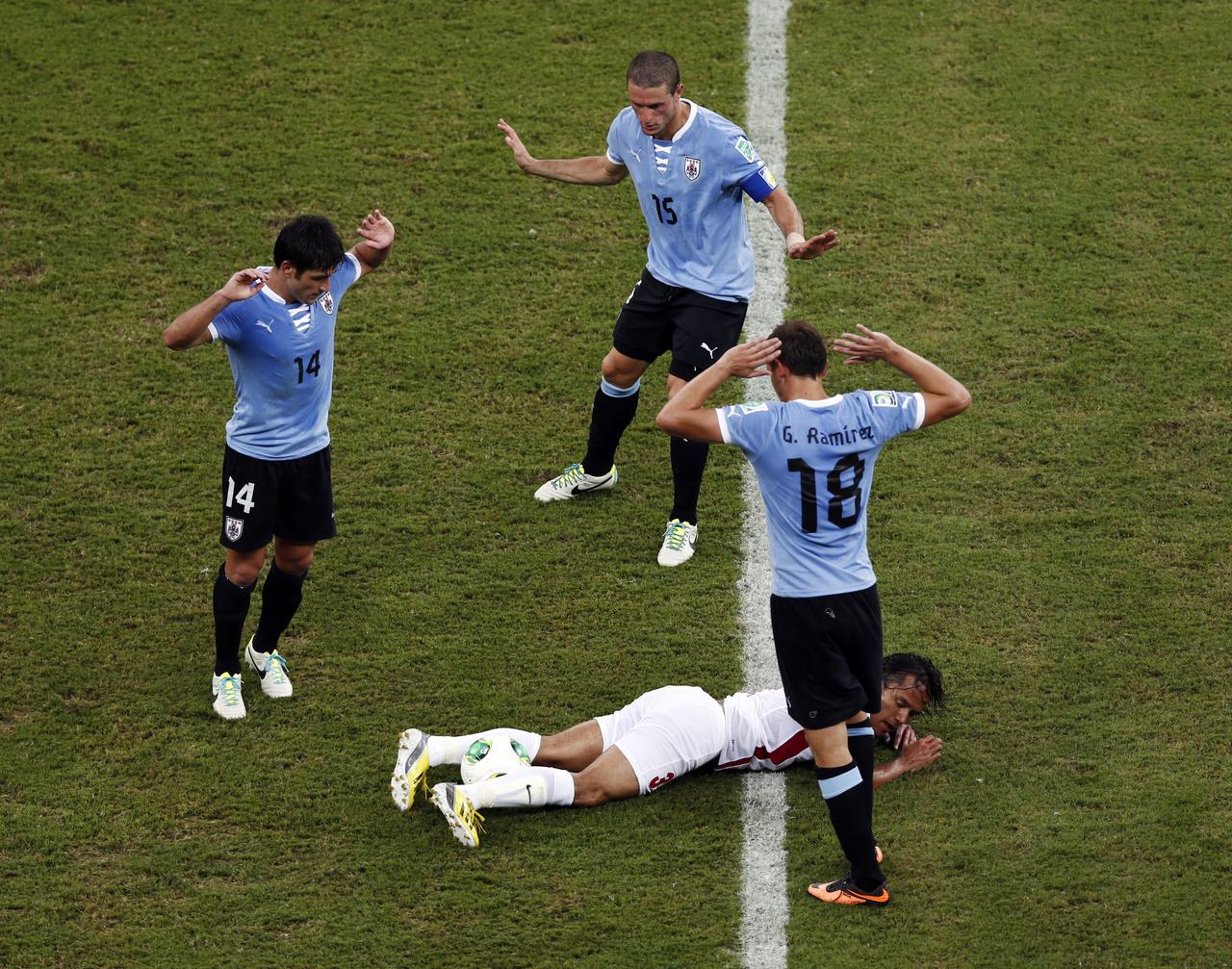 A l'image de Vahirua, Tahiti est vite tombé face à l'Uruguay. [Marcos Brindicci]