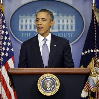 Face à la presse, le président Obama a mis en garde sur les effets d'une paralysie de l'Etat fédéral. [Pablo Martinez Monsivais]