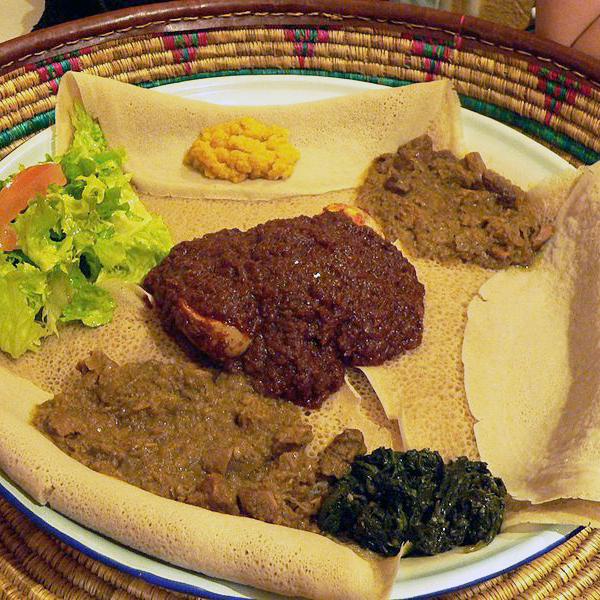 Injeera, plat typique de la cuisine éthiopienne. [Rama]