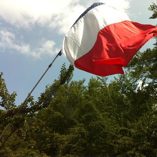 Le drapeau français au Mont Ventoux. [Jean-François Moulin]