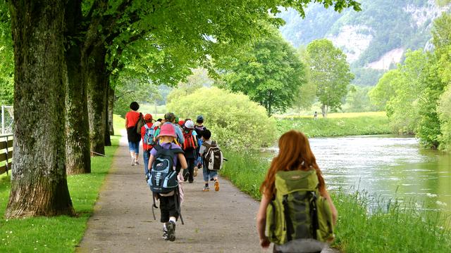 Un temps idéal pour les courses d'école. [Françoise Burdet]