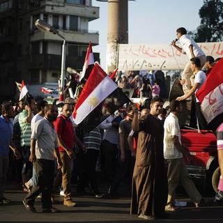 Les manifestants demande le retour du président égyptien déchu Mohamed Morsi. [GIANLUIGI GUERCIA]