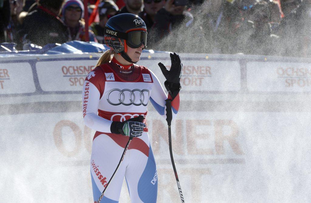 Lara Gut s'est inclinée pour la 1ère fois cette saison en super-G. [KEYSTONE - Urs Flueler]