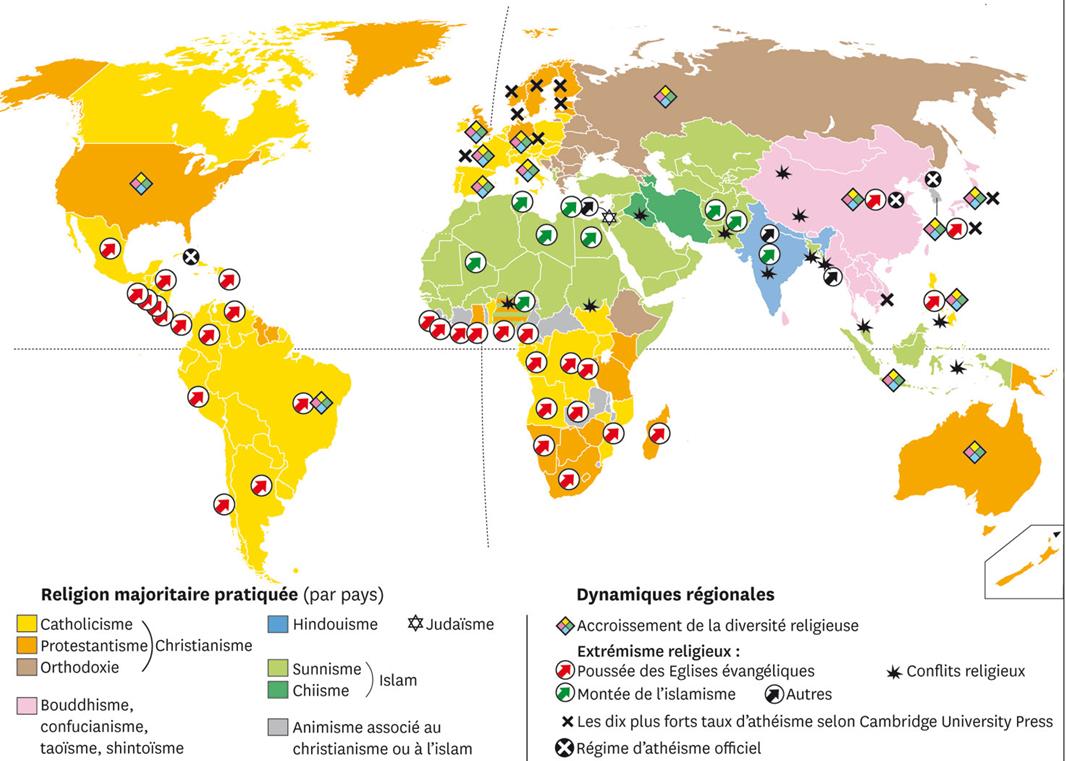 Carte publiée dans le Courrier international n°1169 du 28 mars au 3 avril 2013. [Courrier international]